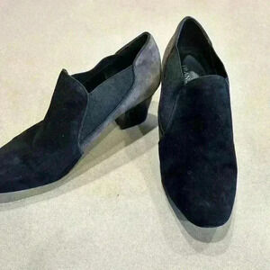 Women's Franco Sardo Suede Dress Shoes-2 Tone-Heels-9 1/2 Slip-on